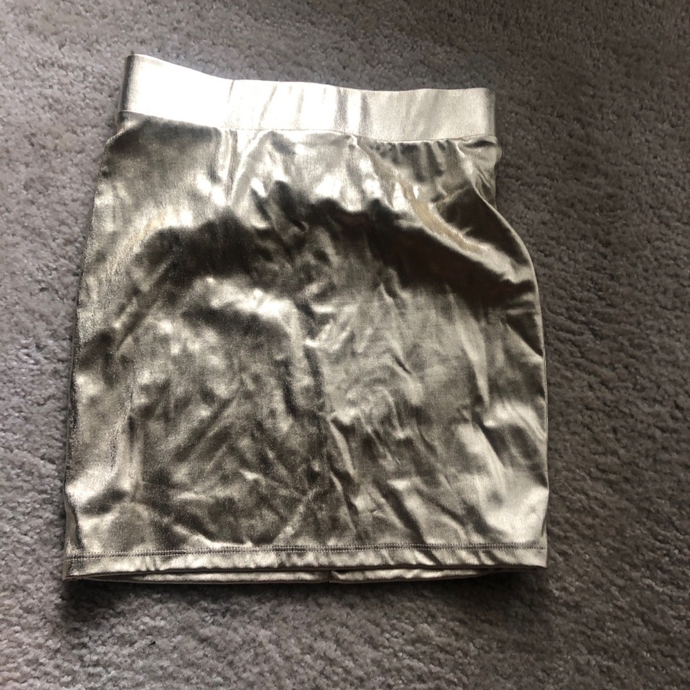 Gold forever 21 skirt